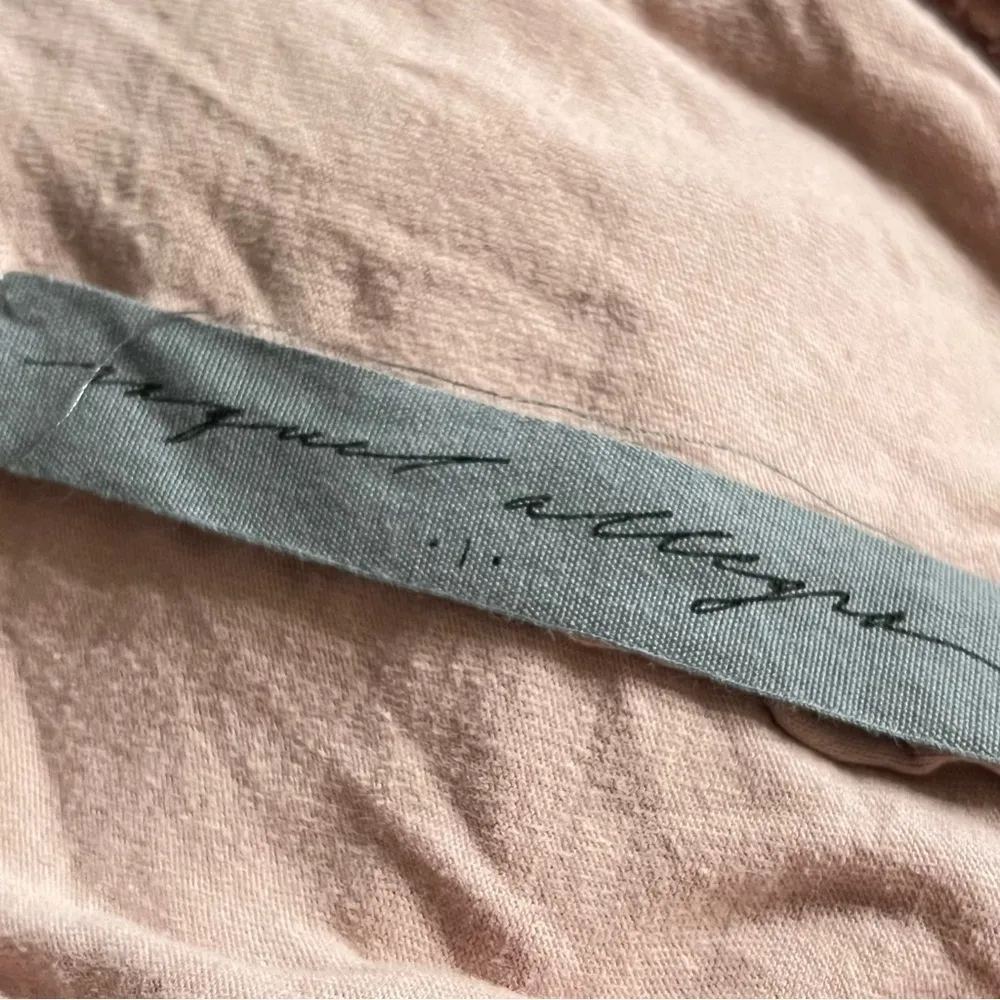 Raquel Allegra asymmetrical raw edge cutout tee, size 1 Pink - Image 2