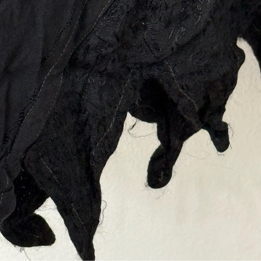 {OS} Vintage Black Boho Maxi Skirt Gothcore, Whimsycore, Fairy core Size XL - Image 5