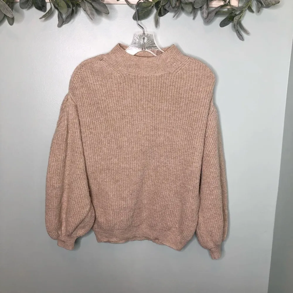 Leith  Mock Neck Balloon/ Bubble Sleeve Sweater XS - Image 4