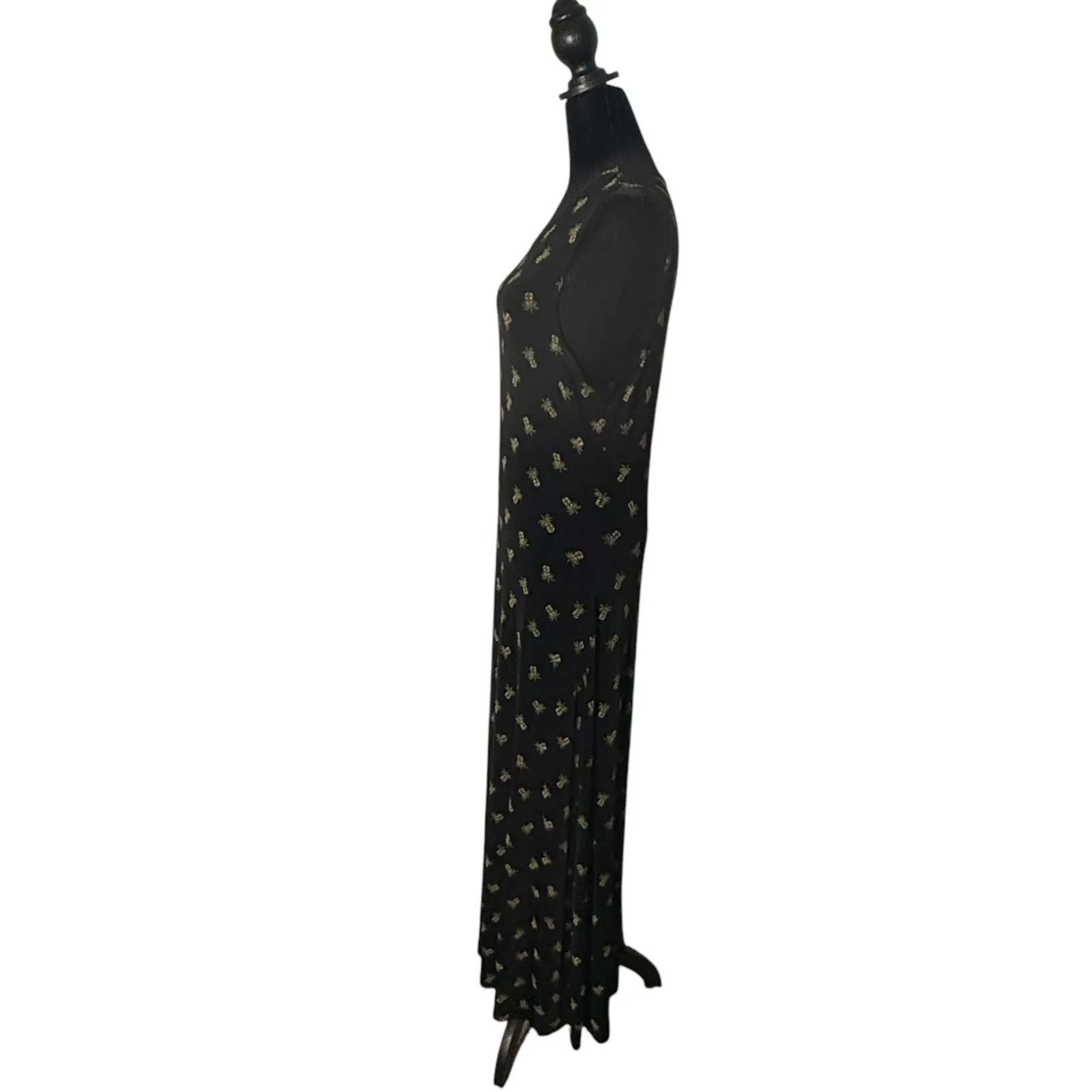 Coldwater Creek Pineapple Print Maxi Dress Size L Slinky‎ Knit Travel Stretchy - Image 4