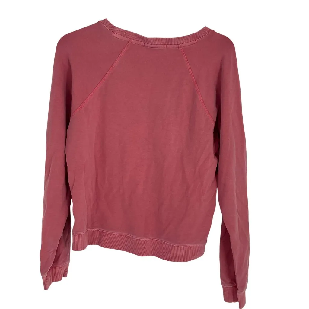 Marine Layer Womens Pink Cotton Crewneck Sweatshirt Size M casual cotton comfy - Image 2