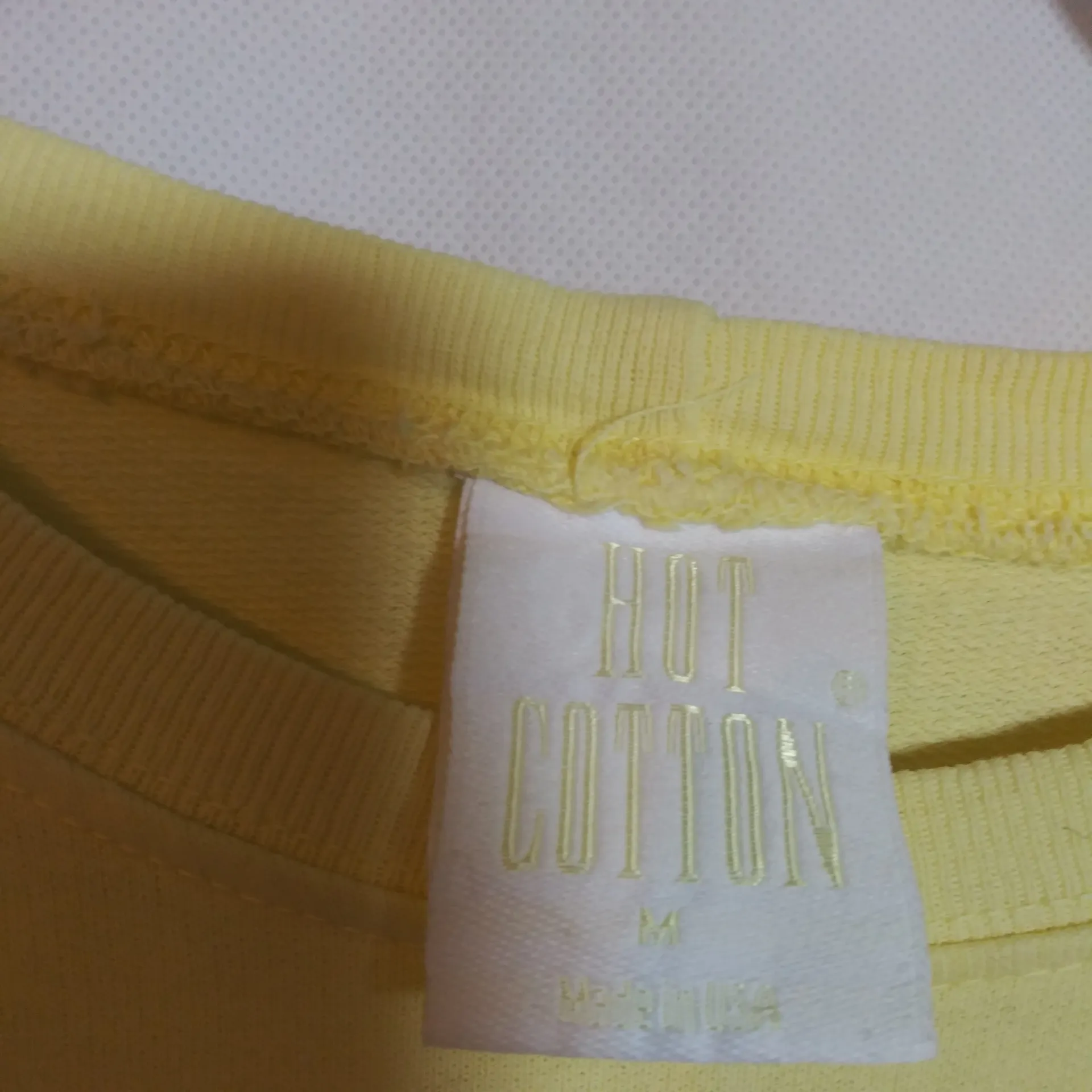 Hot Cotton Butter Yellow Long Sleeve Crew Neck Sweatshirt Size M Size M - Image 5