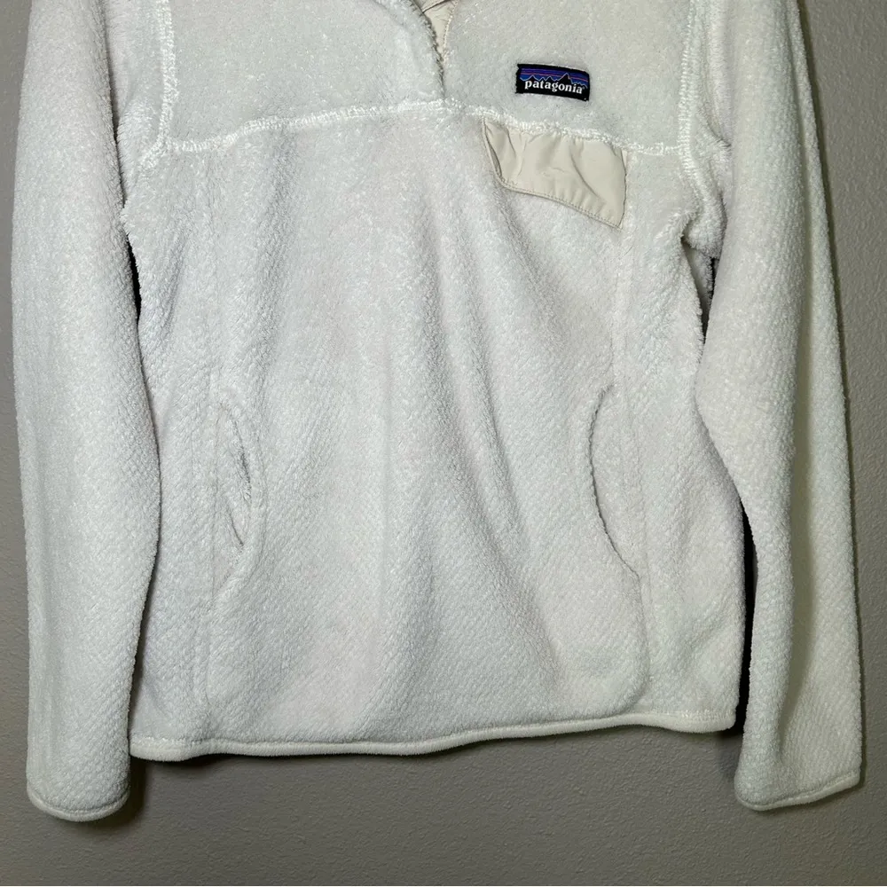 Patagonia Retool Snap T white fleece pullover sweater women’s size small - Image 3