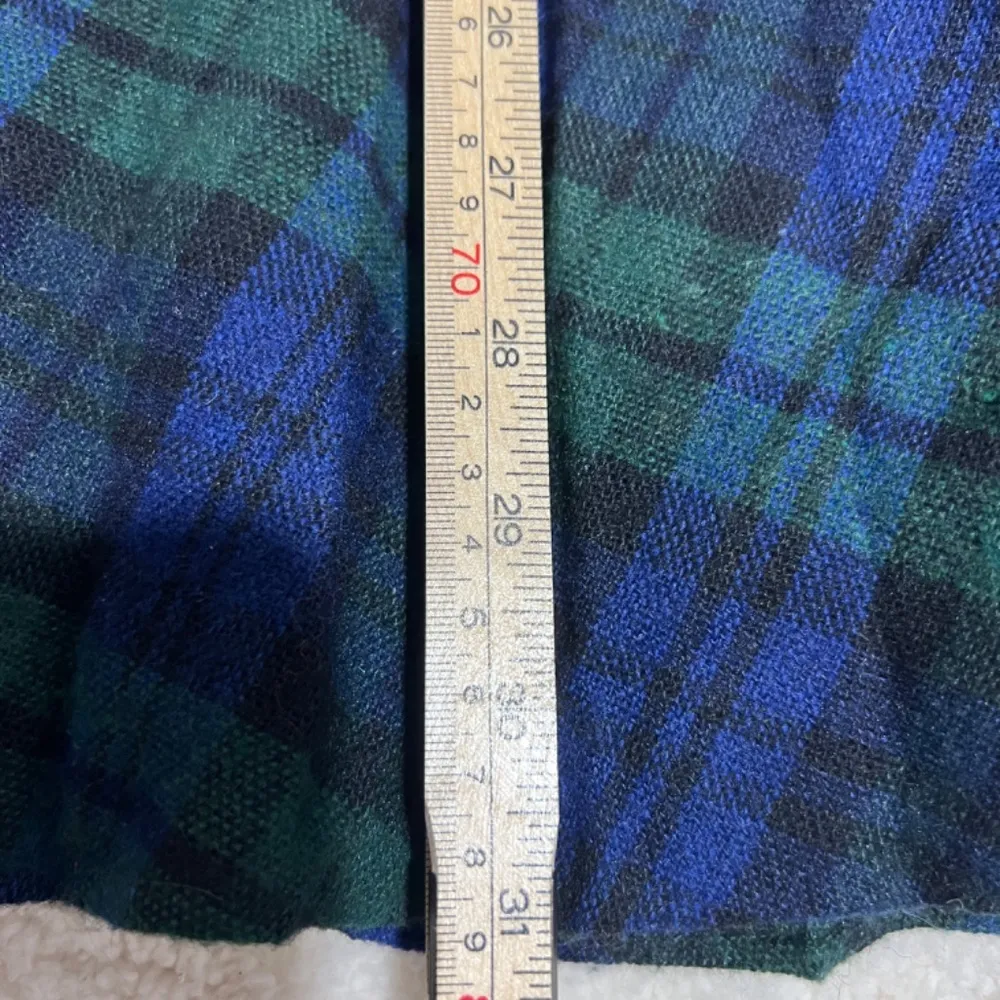 Vintage Union Women's Plaid long skirt size 7/8 Blue - Image 8