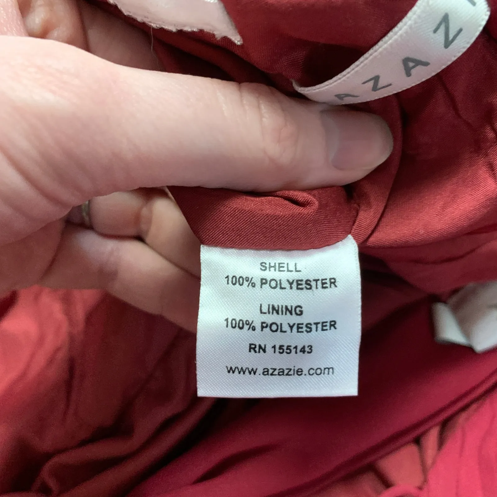 Azazie Burgundy Maxi Dress‎ Womens Size A20 Criss Cross Formal Gown Bridesmaid - Image 9