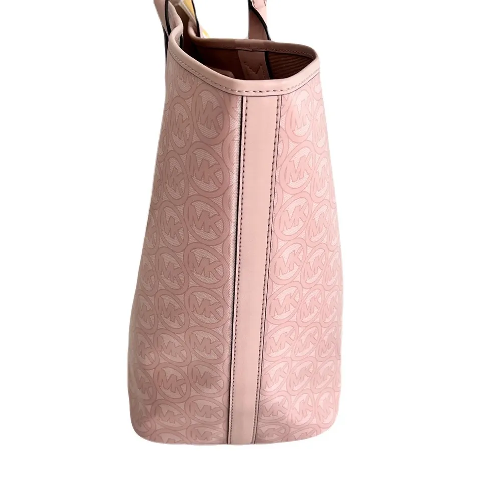 NWT Michael Kors Pink ‘Jodie’ Monogram Jacquard Large Tote Bag in “Powder Blush” - Image 3