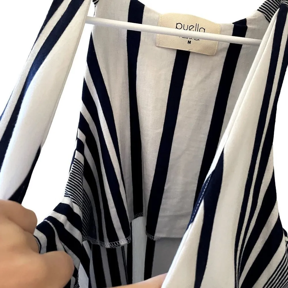 Puella sleeveless blue and white ruched v - Image 6