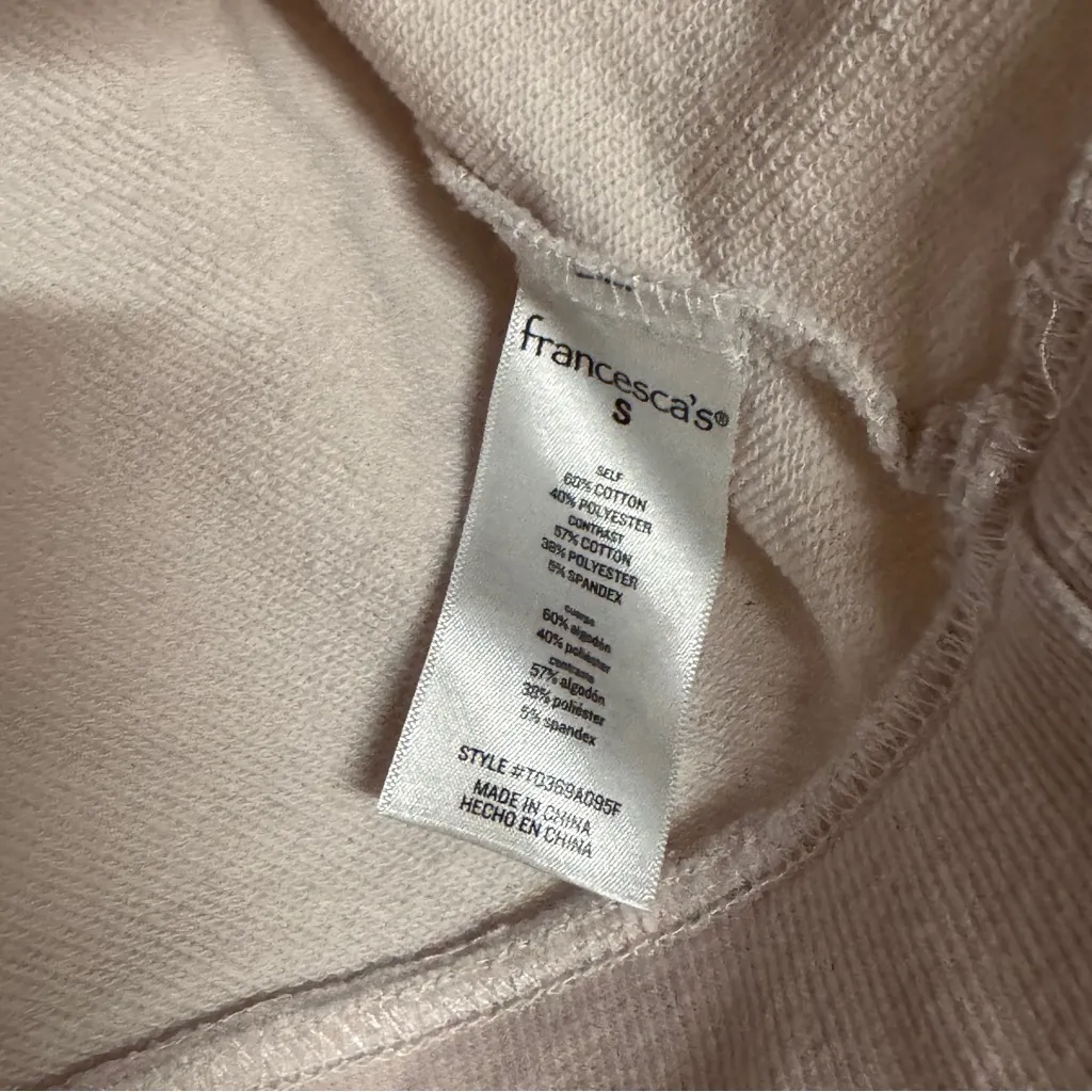 Francesca's Collections Pink Pilates Princess Sweatshirt S - Image 6