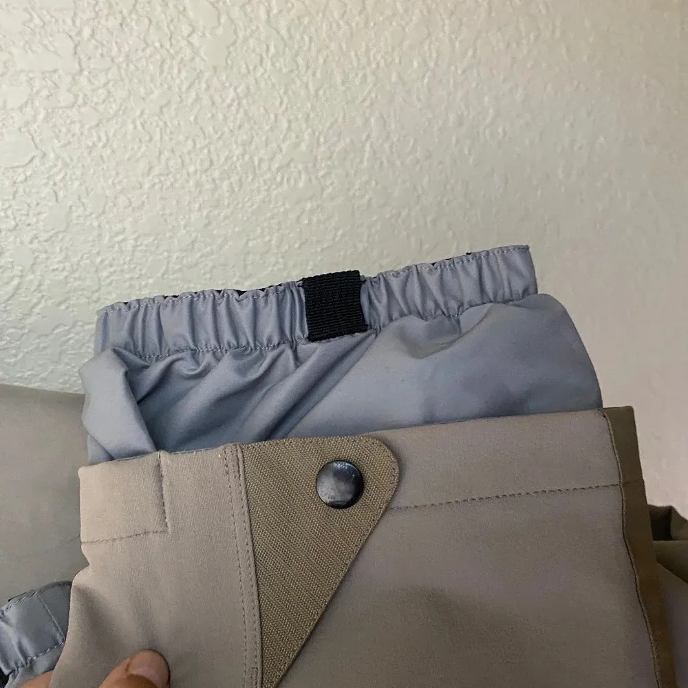 Patagonia Womens Ski hiking Pants Size 8 beige khaki green with‎ suspenders - Image 13