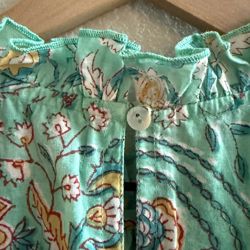 The Fox and The Mermaid Chic Paisley Midi Dress in Mint Green and Floral Size M Size M - Image 8