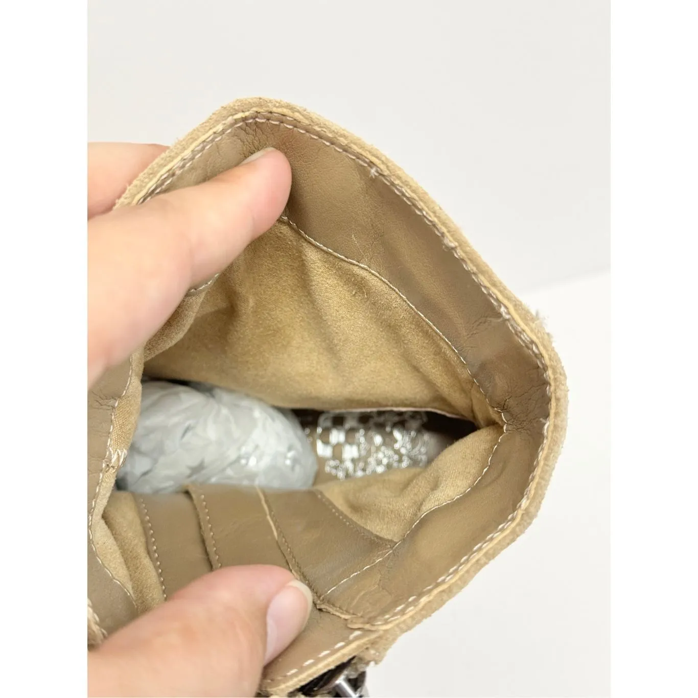 Vince Camuto Ankle Booties Size 7.5 Tan Suede Western Block Heel Boots - Image 9