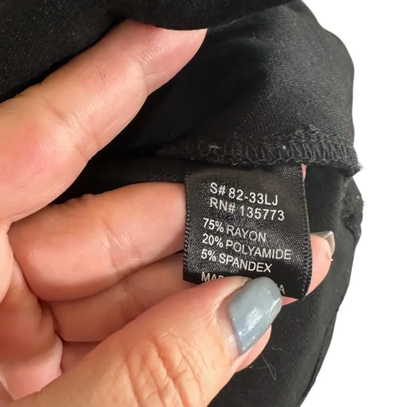 Olivaceous Black Asymmetrical Zipper Basic Jacket With Pockets Women Sz S - Image 7