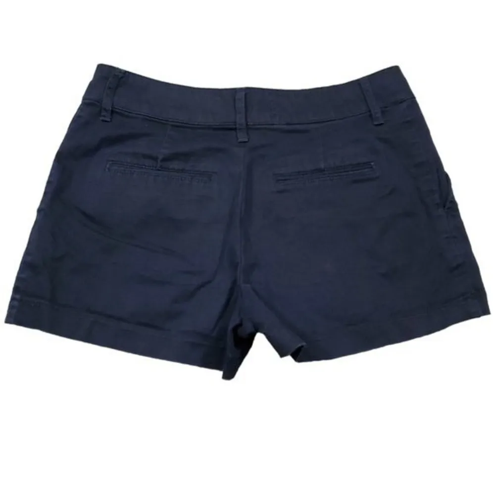 Abercrombie Blue Black Cotton Chino Shortie Shorts Size 26 Nautical Y2K - Image 2