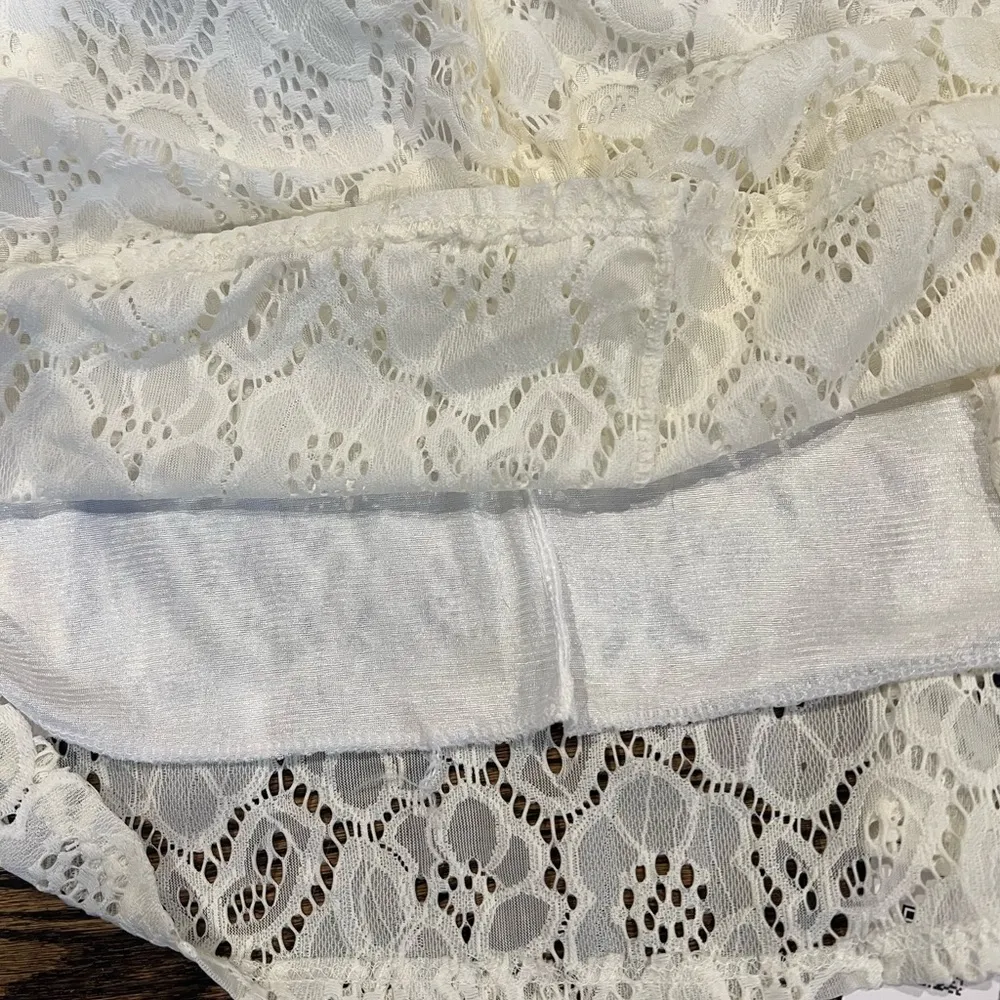 Choies White Lace Strapless Sweetheart Neckline Dress‎ Large Coquette Coastal - Image 4