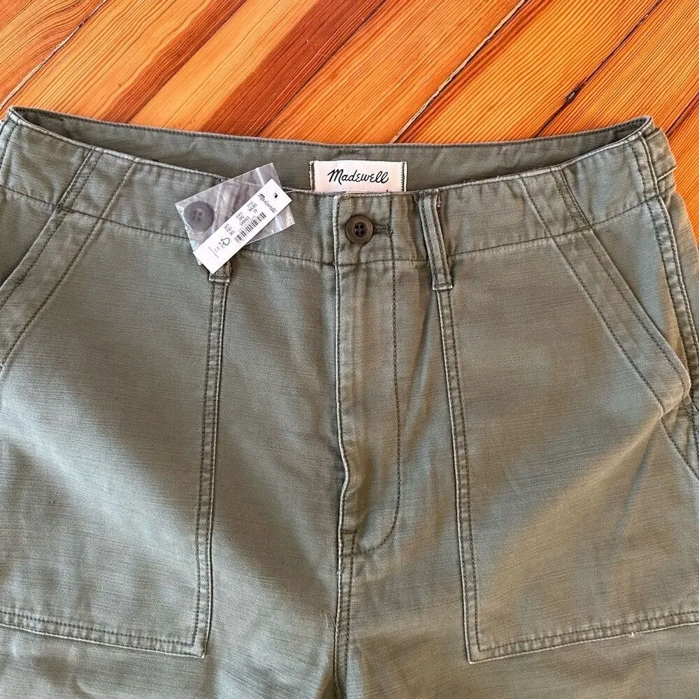 Madewell NWT Curvy Griff Tapered Fatigue Pants in Dried Clover Size 29 - Image 5
