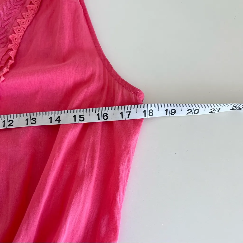 Ramy Brook Women’s Pink Smock Waist Mini Dress/Cover Up Sleeveless - Image 7