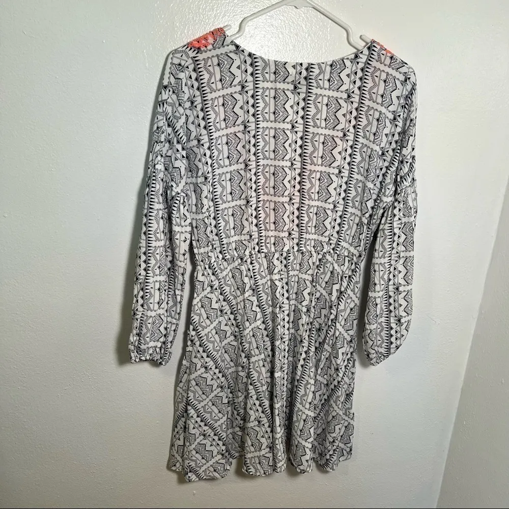 Rock & Roll Cowgirl Boho Dress White Geometric - Image 9