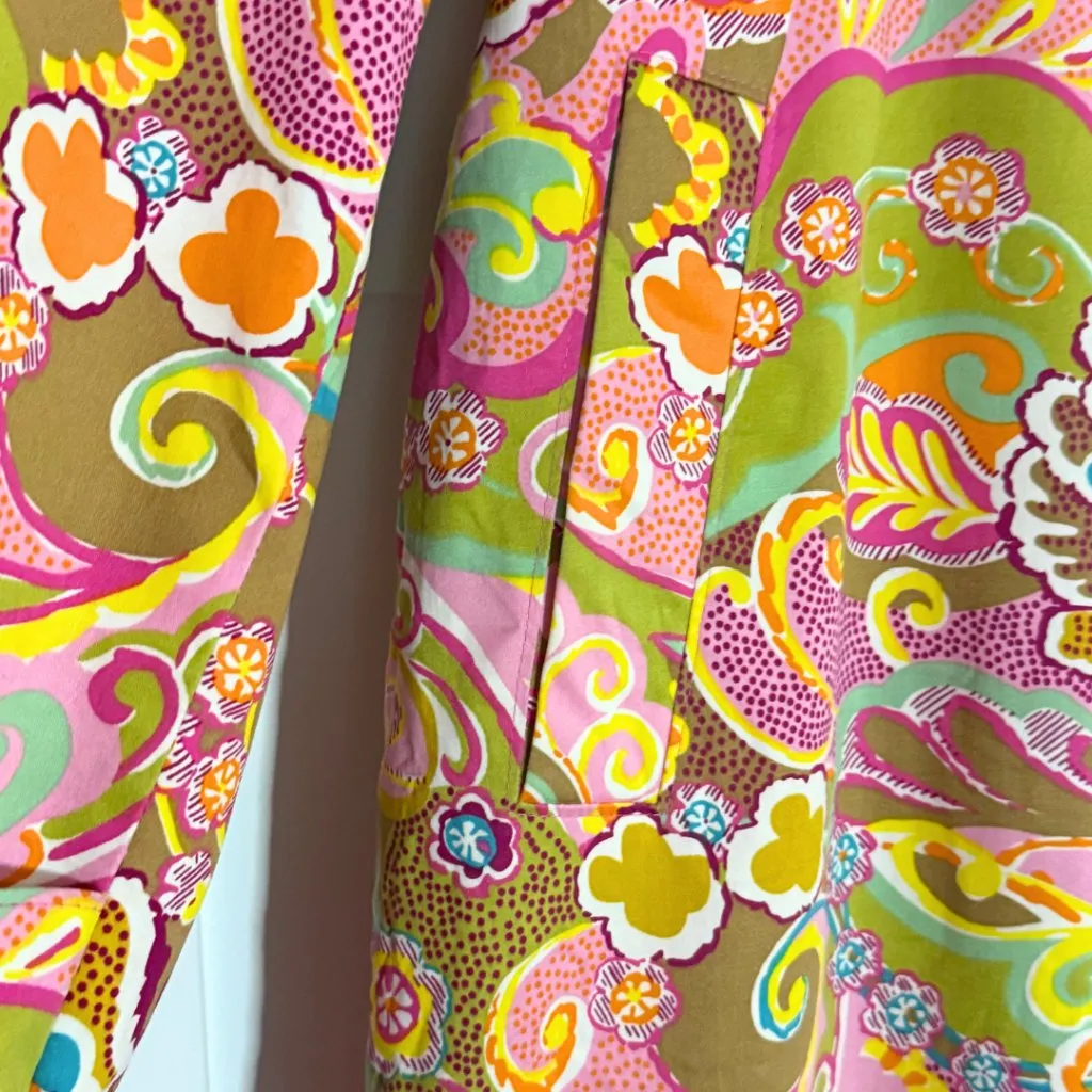 Vintage Style Harvé Benard Floral Retro Floral Paisley Print Coat Women's 12 - Image 5