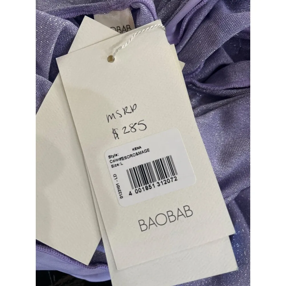 Baobab Kena Sparkle Stretch Maxi Dress Tesoro & Mage Womens Size Large Purple - Image 7