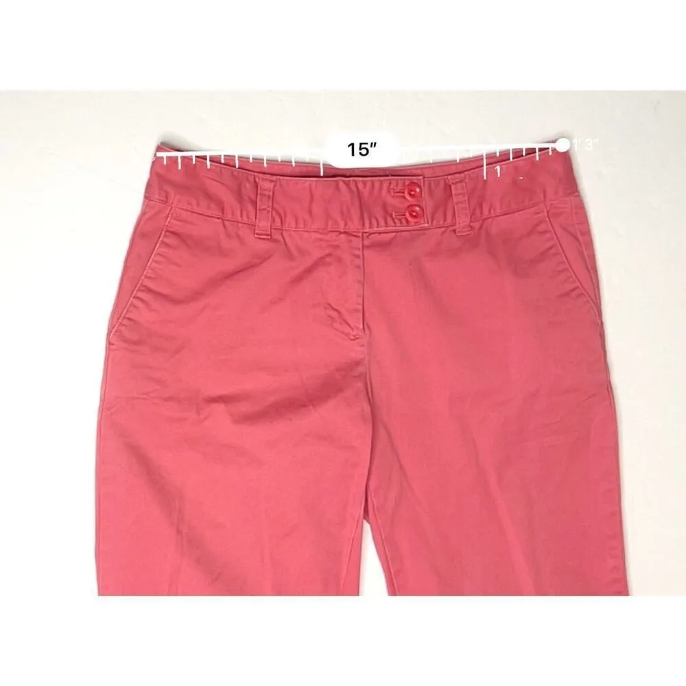 Vineyard Vines Pink‎ Stretch Low Rise Cropped Chino 4 Colorful Casual Preppy - Image 3