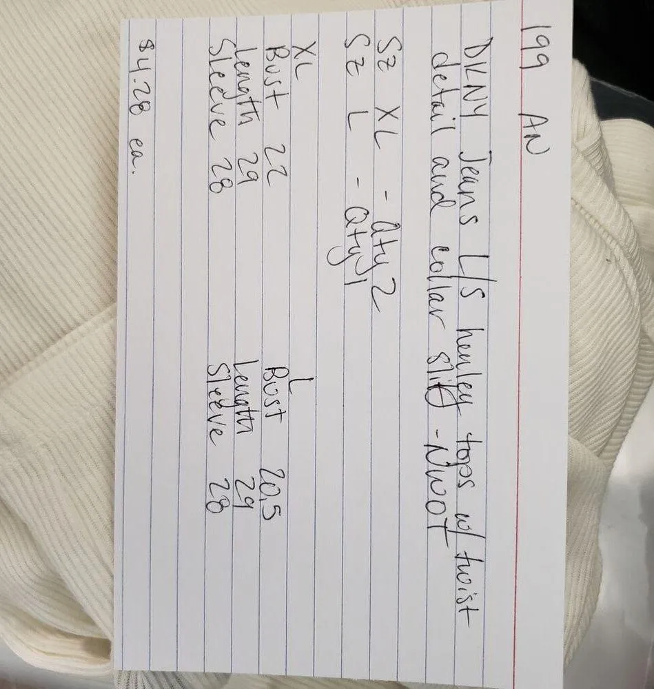 NWOT DKNY Jeans Cream Ribbed Knit Long Sleeve Keyhole Top Women's Size XL - Image 10