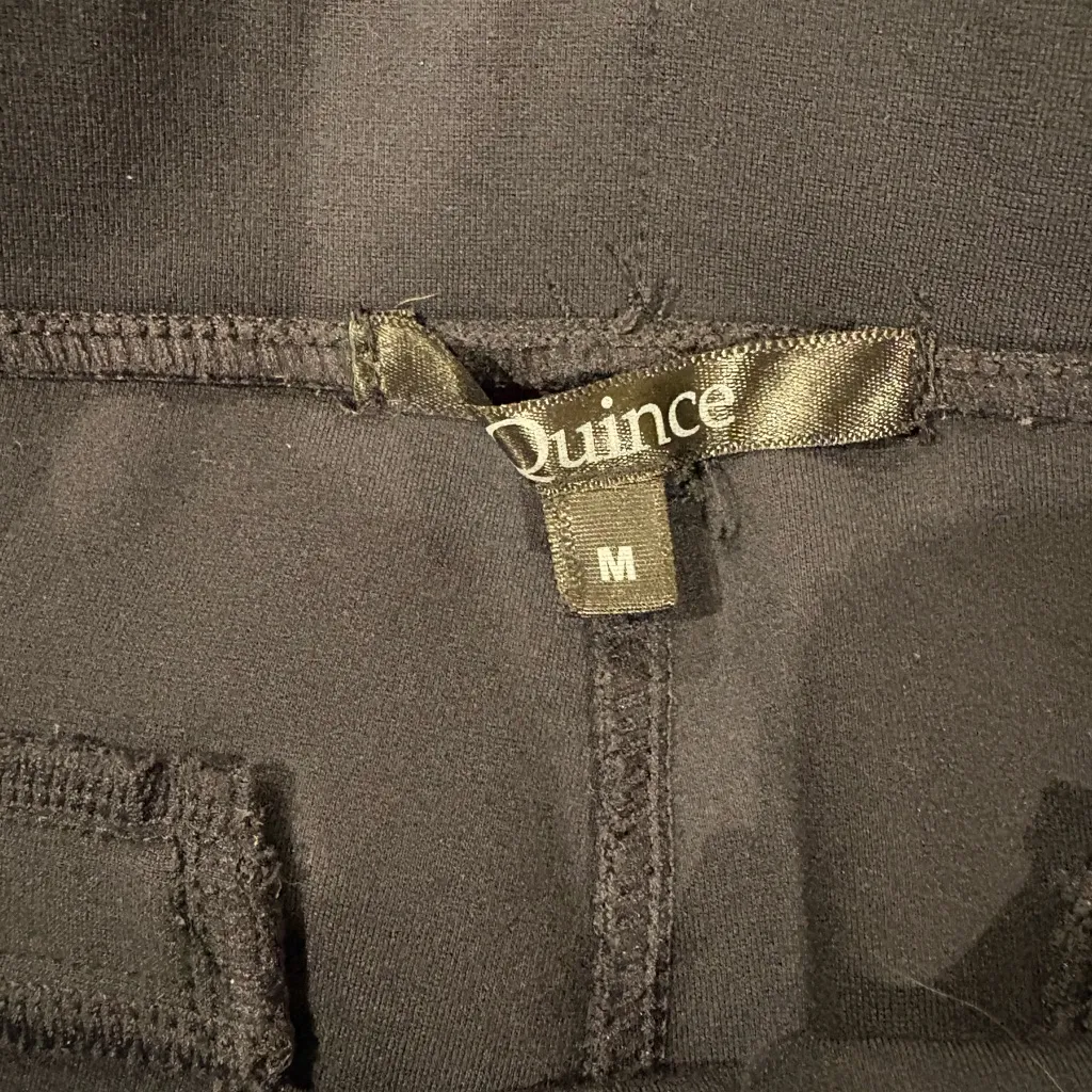 Quince Ultra-Stretch Ponte Straight Leg Pants M black or  very dark navy blue - Image 6