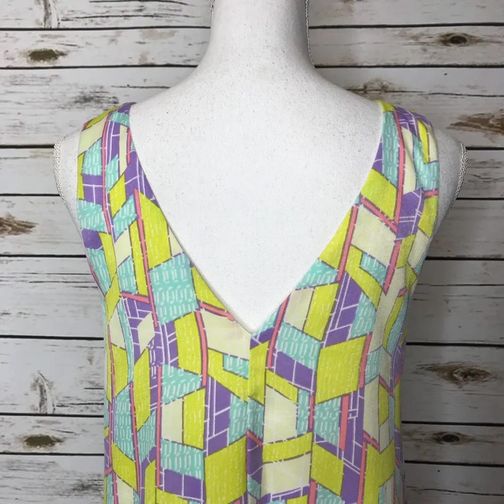 🎈The Impeccable Pig Pastel Geometric Shift Dress S - Image 4