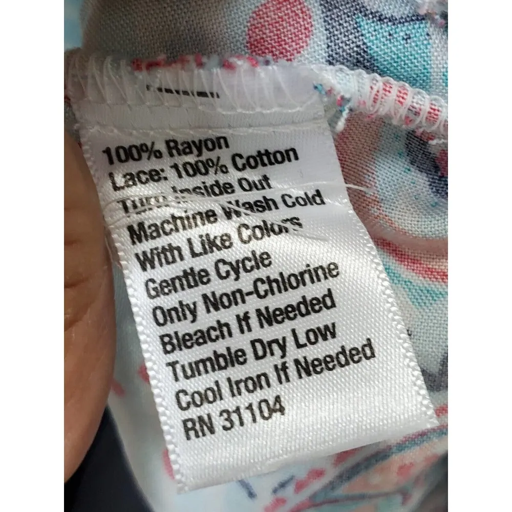 Red Camel Women's Green 100% Rayon Scoop Neck Long Sleeve Top Blouse Size Small - Image 8