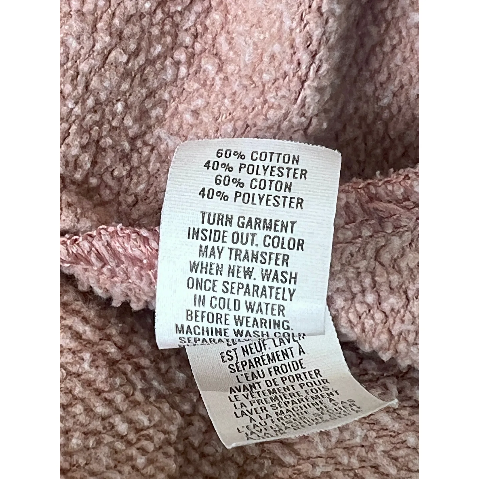 Women's M Oversized Aerie Hoodie Tunic Sweatshirt Peach Pink - Image 7