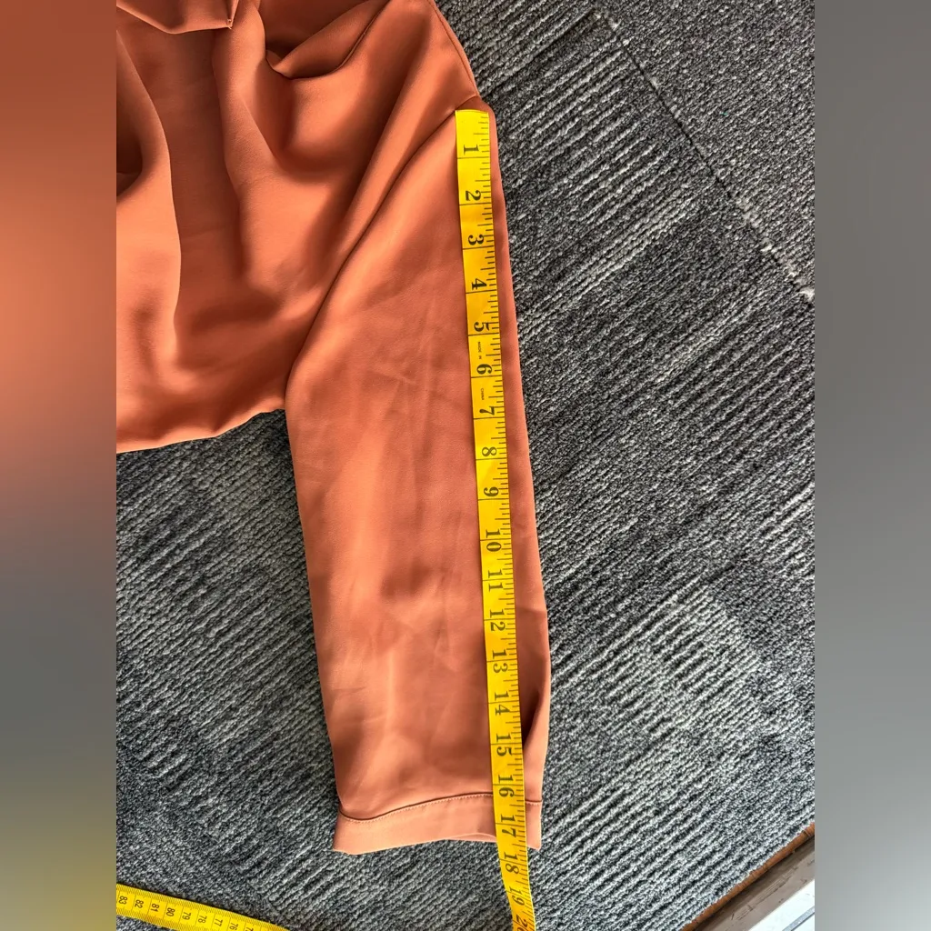 SIMPLICITÉ Rust Midi Dress with Tie Waist & Pockets | SIZE S - Image 14