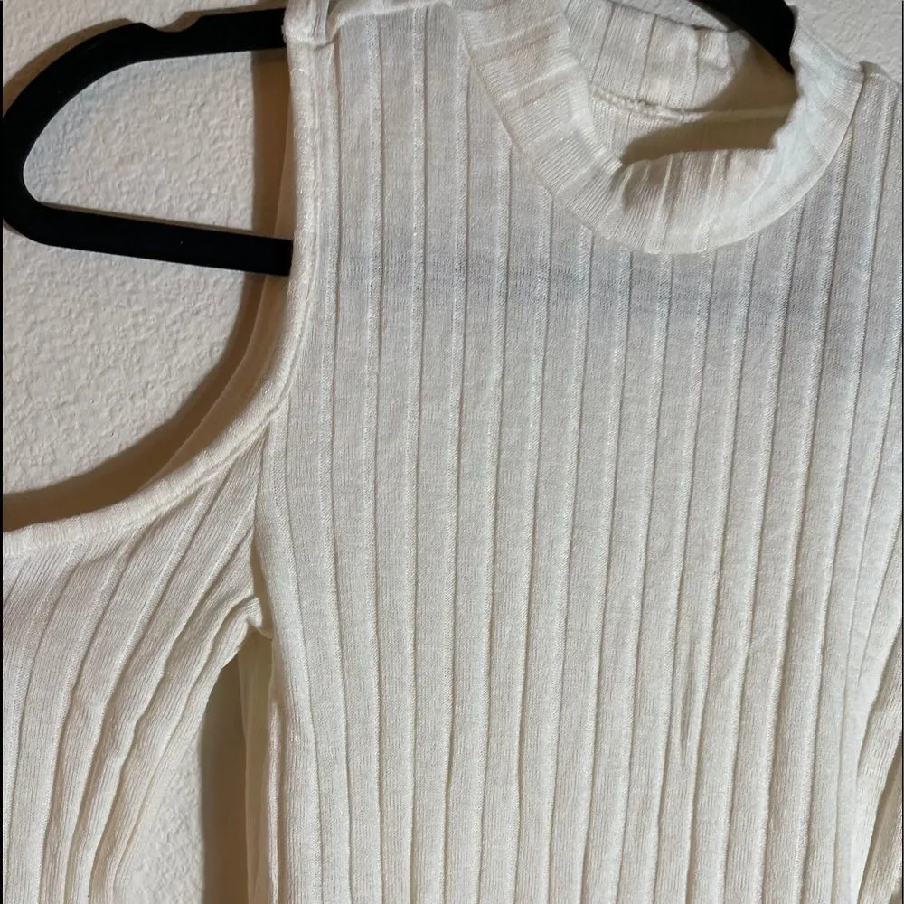 American Eagle Ribbed‎ Cold Shoulder Sweater nwt - Image 5