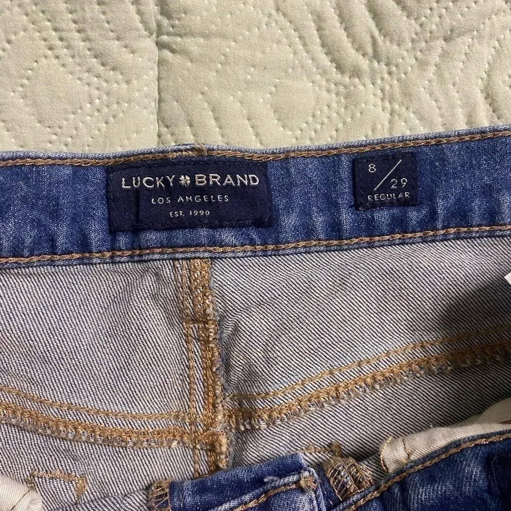 Lucky Brand Mid Rise Straight Denim Jeans Exposed Button Fly Size Size 8/29 - Image 9