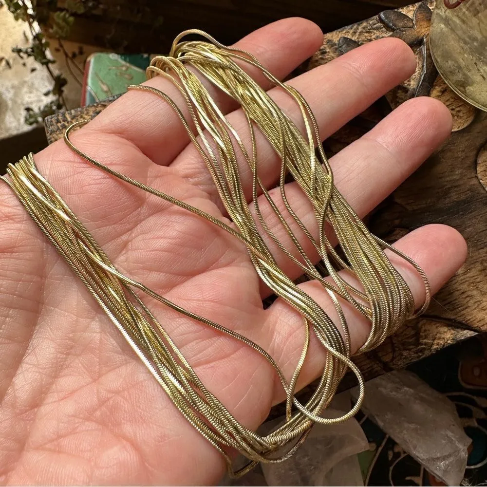 Vintage Ann Taylor Multi Gold Snake Chain Necklace - Image 5