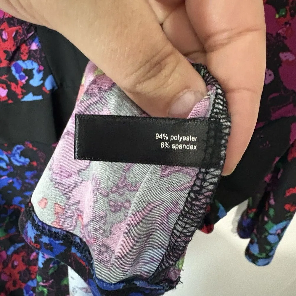 FASHION BUG Vintage Y2K Pullover Babydoll Top Tunic Multicolor Abstract XL - Image 4