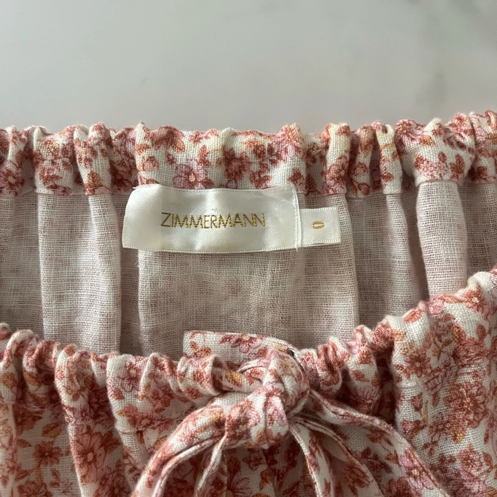 Zimmermann sunny  shirt dress pink floral Sz Small boho chic coastal festival - Image 4