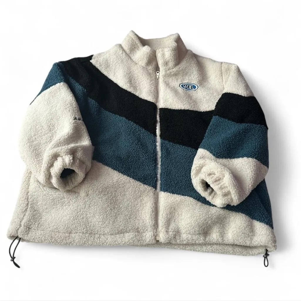 Aelfric Eden  THREE-COLOR PATCHWORK SHERPA COAT - Image 4