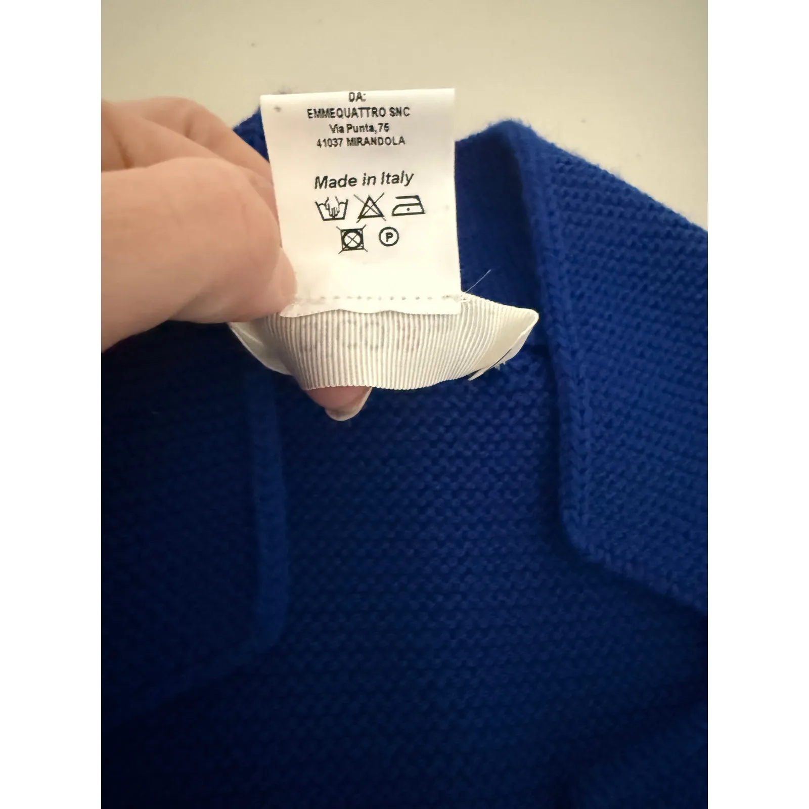 Women's Cobalt Royal Blue Italian 100% Extra Fine Merino Wool Cardigan Sweater S - Image 6