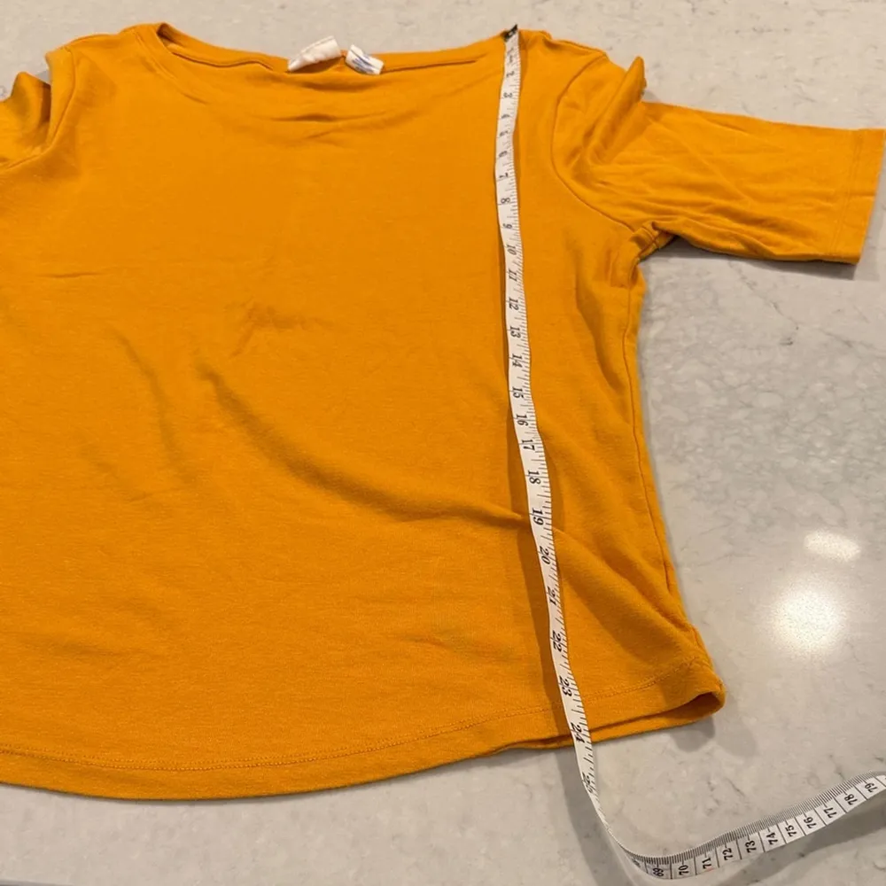 Sigrid Olsen Women's Mustard Shirt Sleeve Top size XL - Image 10