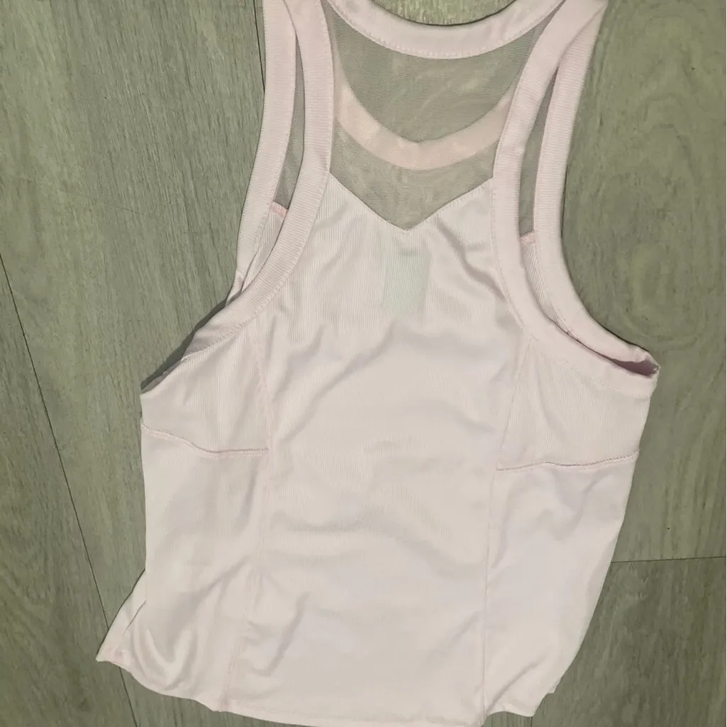 Lucky in Love Light Pink Mesh Tank Top Size L - Image 3