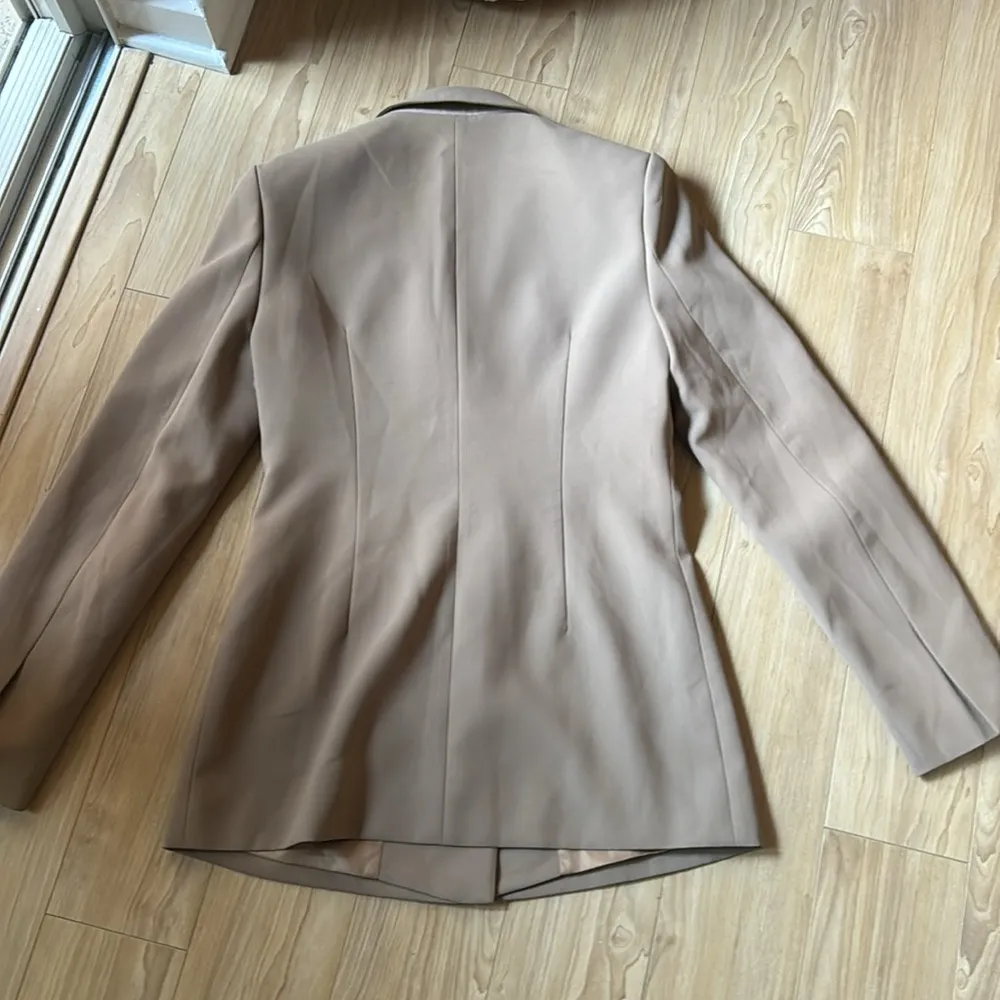CAMEL DOUBLE BUTTON BLAZER Tan - Image 4