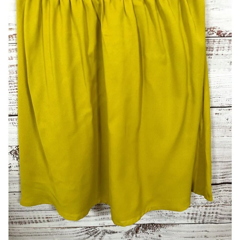 Bar III Women's Chartreuse Beaded Sleeveless Mini Dress Green Yellow Size Small - Image 3