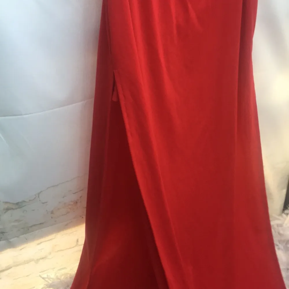 Vintage Women’s Contrast Red and White Maxi Skirt Single Button Jacket Set Size M - Image 5