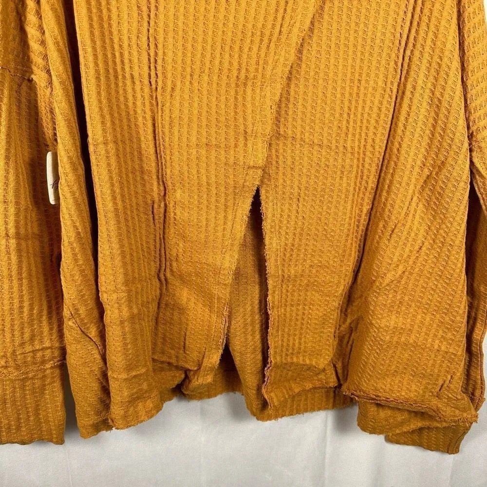 Free People Juicy Shirt Textured Surplice Back Cowl Neck Canyon Moon M NWT - Image 8