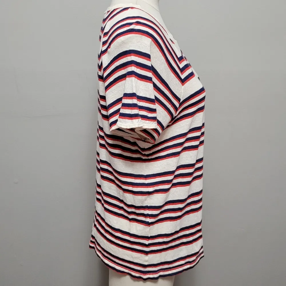 Madewell Raglan flare-sleeve tee in stripesize large - Image 4