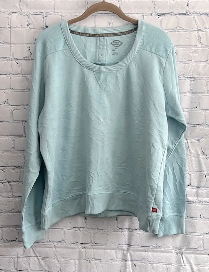 Dickies light blue crewneck, pullover sweatshirt, women’s size XL - Image 1