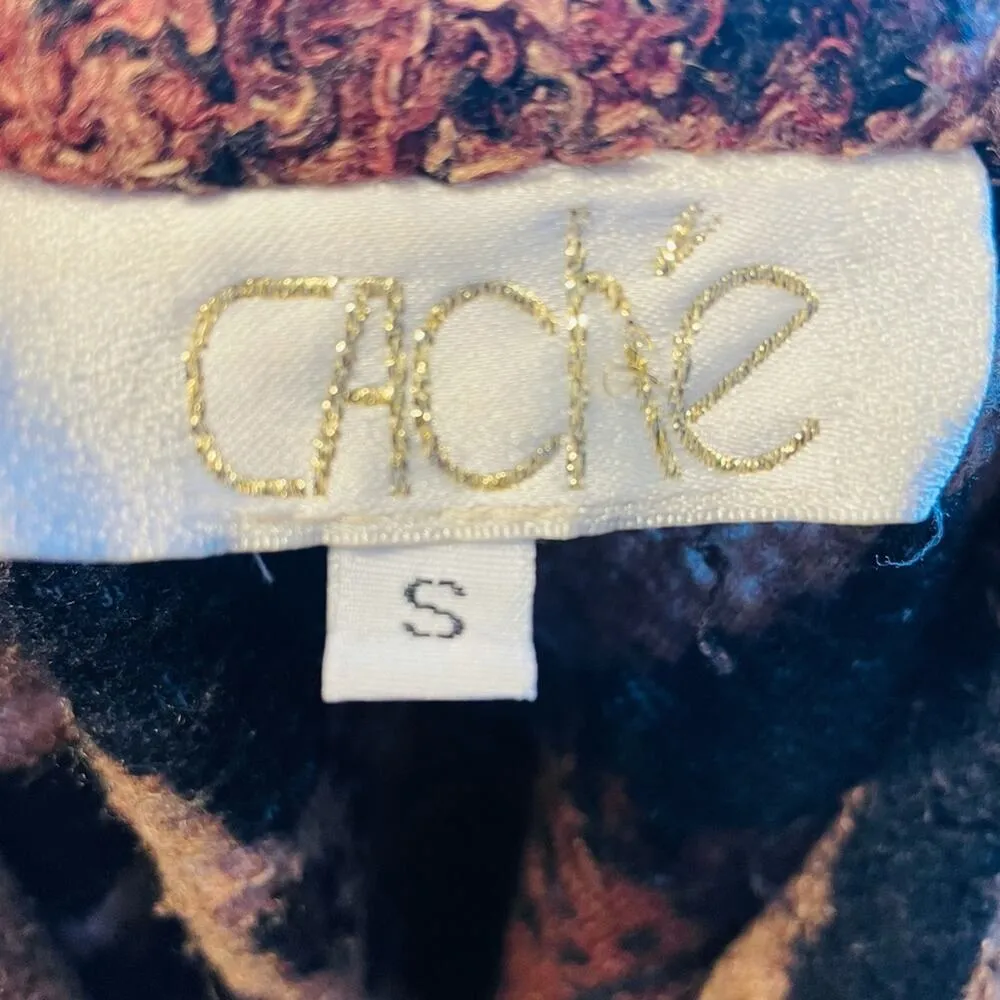 Cache Y2K jacket animal print button front leopard tiger - Image 2