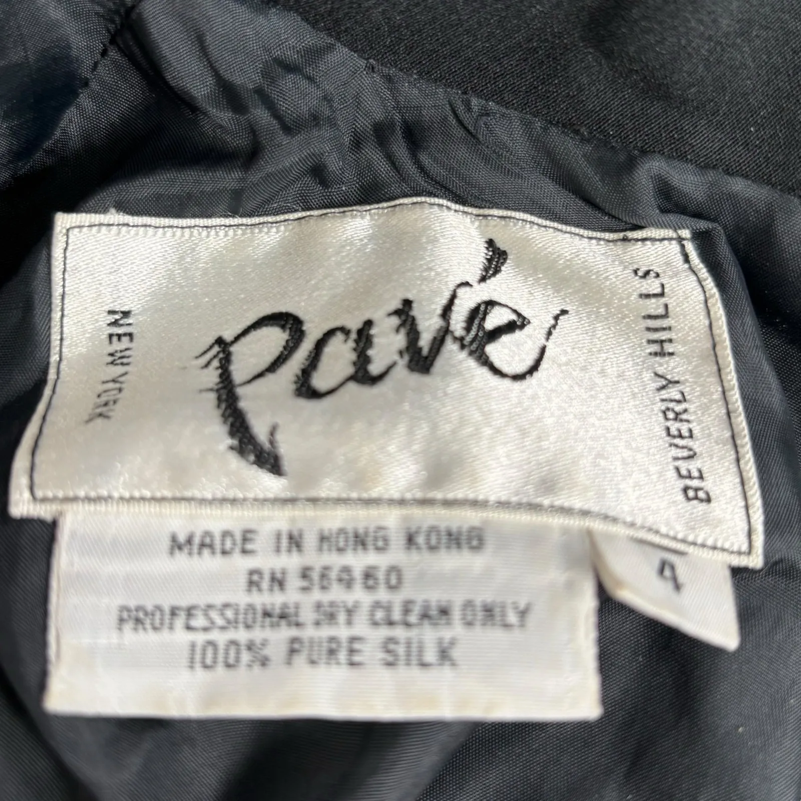 Black Pave Silk Beaded Long Sleeve Maxi Evening Gown Silver Leaf Size 4 Formal - Image 11