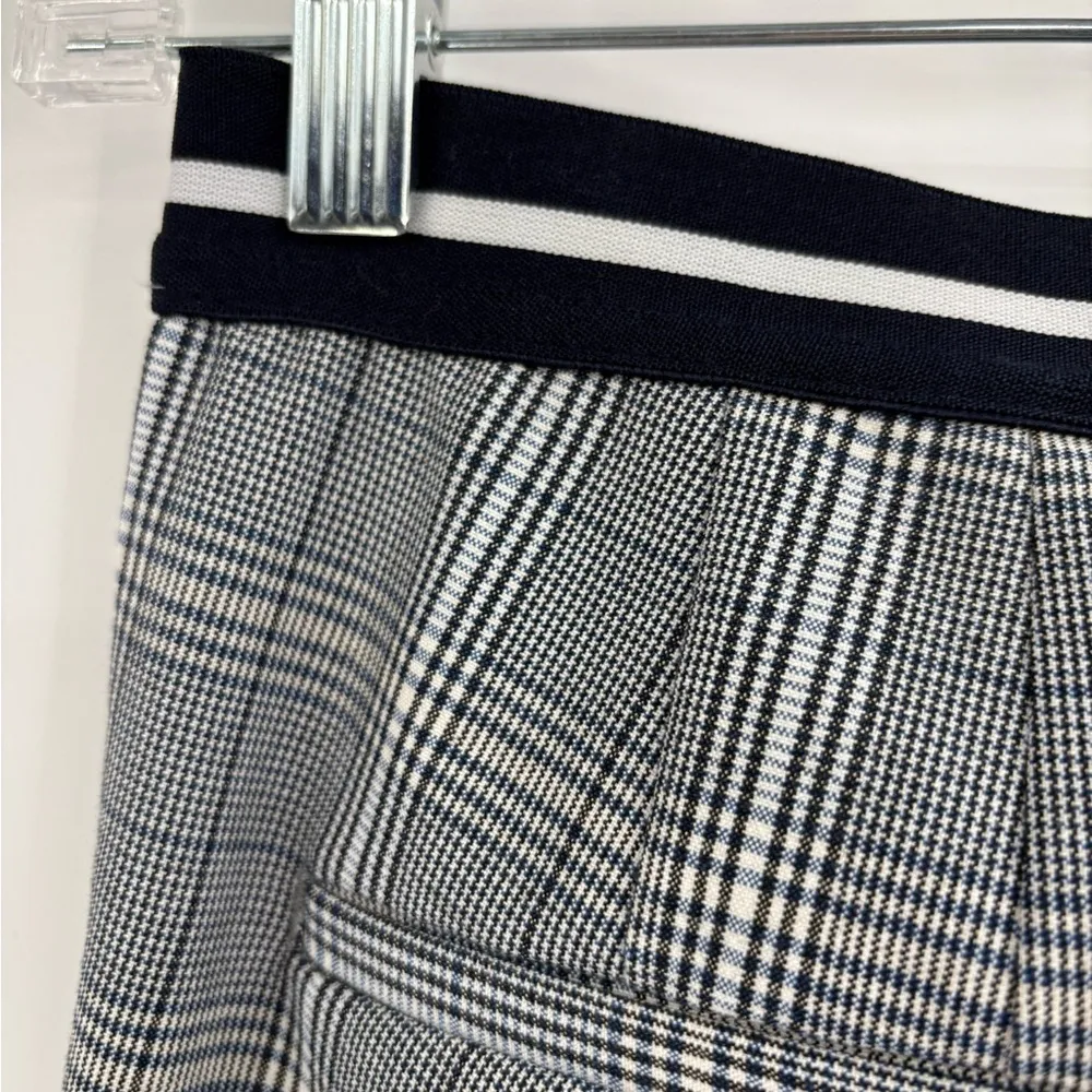 Zara Basic Gray Checkered Plaid Trousers Elastic pull on Back Waist Pant size xs - Image 6
