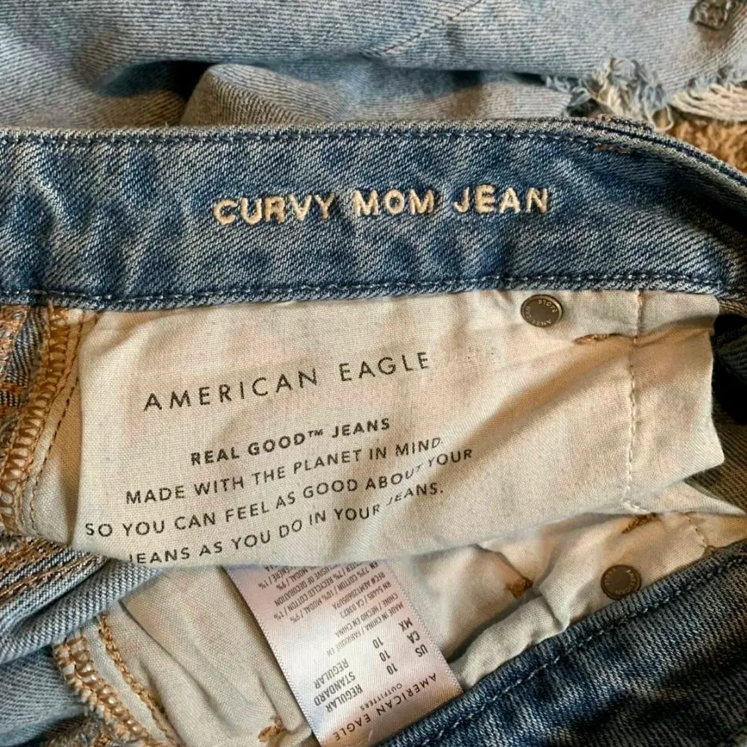 American Eagle Outfitters Light Blue Distressed Jeans - Image 6