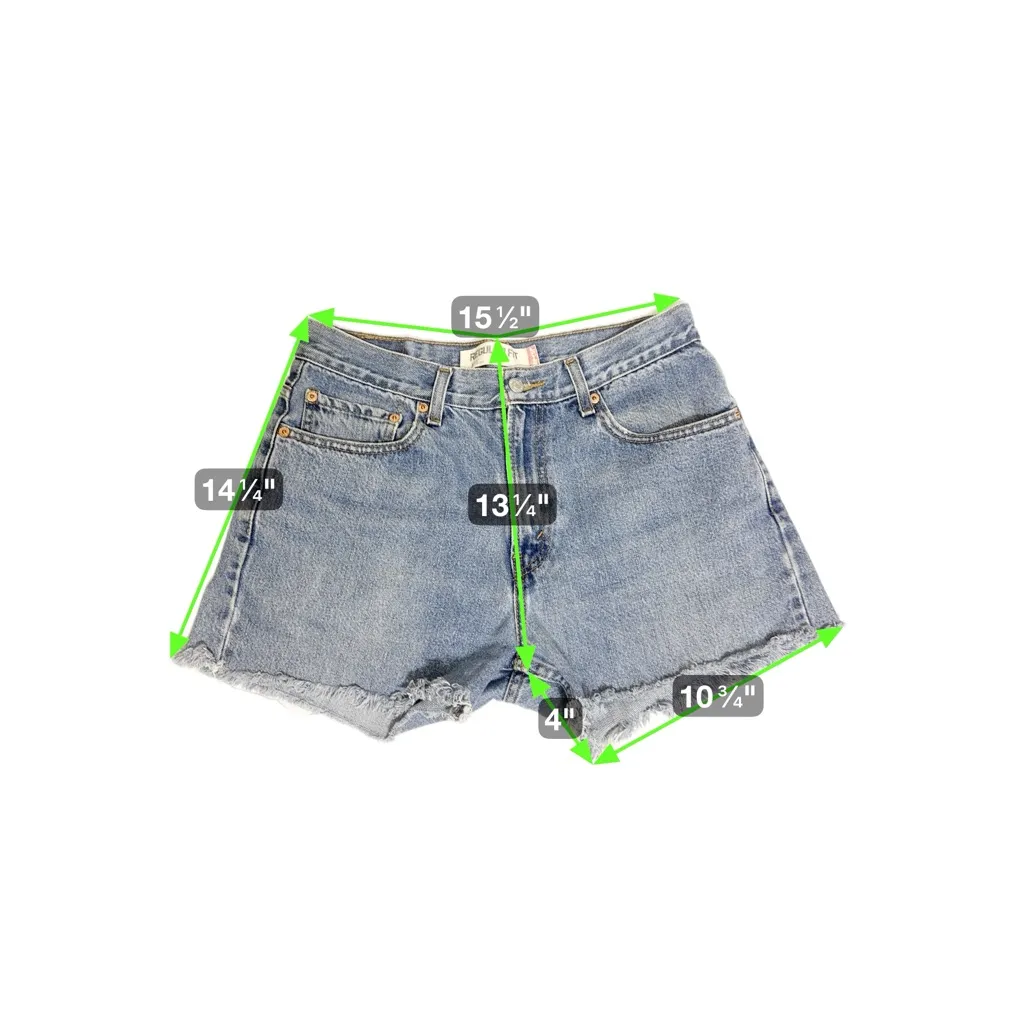 Levi’s 505 Women’s Cut Off Denim Jean Shorts size 32 - Image 5